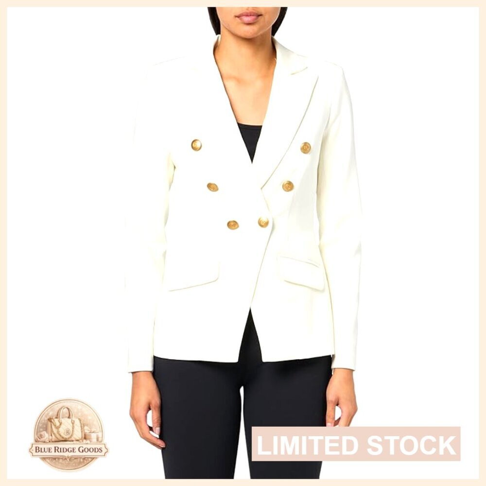 Velveteen Blazer Slim Fit Tailored Gold Buttons Peaked Lapel Business Casual